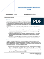 Information Security Risk Management Policy: General Description