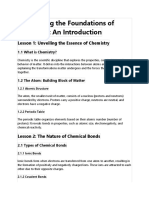 Discovering The Foundations of Chemistry - An Introduction