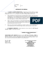 AFFIDAVIT OF DENIAL-Joey Geron Dela Cruz