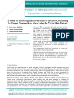 A Study On The Biological Effectiveness of The Effect, Occurring by Copper Nanoparticles When Using The Yerba Mate Extract