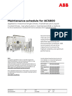 Maintenance Schedule ACS800 2016 and Before