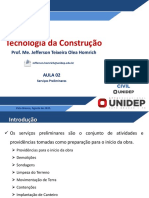 Aula 02 - Serviços Preliminares