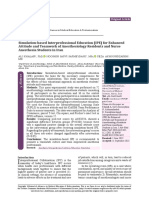 Educación Interprofesional (IPE) Basada en Simulación para Mejorar La Actitud y El Trabajo en Equipo de Los Residentes de Anestesiología y Los Estudiantes de Enfermería de Anestesia en Irán