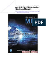 Essentials of Mis 13th Edition Laudon Solutions Manual