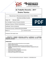 Plano de Trabalho Docente - 2017 Ensino Técnico: Etec Sylvio de Mattos Carvalho