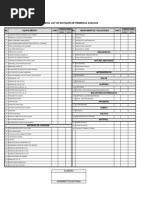 Check List Botiquin de Primeros Auxilios