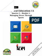 Pe11 - q2 - Mod1 - Physical Education Managing Stress Through Sports