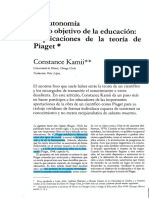 Testua. La Autonomia - Implicaciones de La Teoria de Piaget C.kamiI