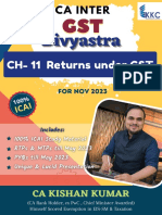 GST Divyastra CH 11 - Returns Under GST - Nov 23 by CA Kishan Kumar