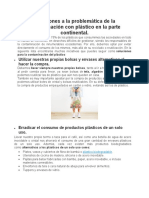 Soluciones A La Problemática de La Contaminación Con Plástico en La Parte Continental