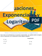 Tema 1 Ecuaciones Exponenciales y Logarítmicas