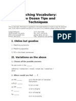 Teaching Vocabulary Tips