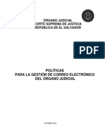 Política para La Gestión de Correo Electrónico Del Órgano Judicial