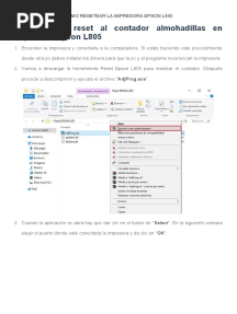Como Resetear La Impresora Epson L805