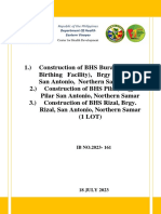 PBD Construction of BHS Burabod Pilar Rizal B No 2023-161