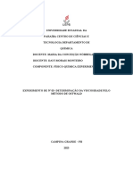 3 - Determinação Da Viscosidade Pelo Método de Ostwald - Davi Morais Monteiro