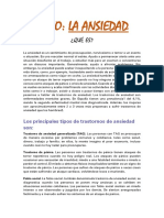 ¿QUÉ ES La Ansiedad Es Un Sentimiento de Preocupación