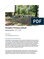 Templars Primary School Newsletter 17.7.23