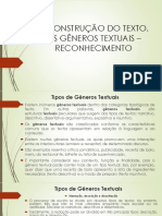 A Construção Do Texto-Os Gêneros Textuais - Os Tipos de Textos