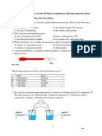 Thermal Properties of Matter Assignment