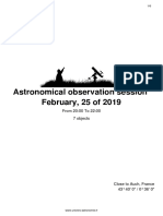 Astronomical Observation Session February, 25 of 2019: From 20:00 To 22:00 7 Objects