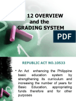 SHS K 12 Grading System