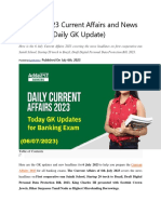 6th July 2023 Current Affairs and News Headlines