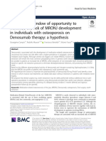 A Pragmatic Window of Opportunity To Minimise The Risk of MRONJ Development in Individuals With Osteoporosis On Denosumab Therapy - A Hypothesis