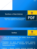 Sonhos e Narcisismo: Disciplina: Fundamentos Da Psicanálise Prof. Ana Catarina Correia Mesquita