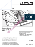 MIELE W617 Lave Linge Notice