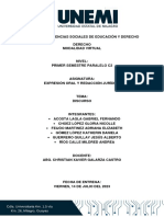 Expresión Oral El Discurso GRUPO 5