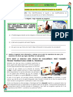 Ficha - Extraemos Oraciones de Un Texto e Identificamos El Sujeto