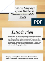 Overview of Language Policy and Practice in Education