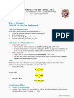 HYDRO 1 - Module 2.1 Classifications of Flow