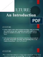 Introduction To Culture