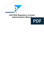 SAP EHS Regulatory Content Administration Manual