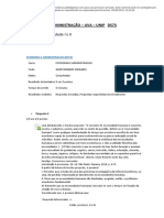 Economia e Administração - Questionario I e II 