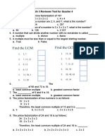 Quarter 4 Review Test