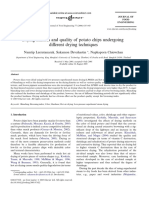 Drying Kinetics and Quality of Potato Chips Undergoing Different Drying Techniques