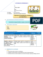 5 Sesión de Aprendizaje EF 07 de Octubre