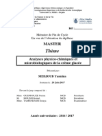 Analyses Physico-Chimiques Et Microbiologiques de La Crème Glacée