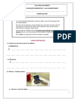 Avaliação Diagnóstica Eja Alfabetização Maio 2021