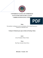 Universidad Nacional de Chimborazo Facultad de Ciencias de La Salud Carrera de Psicologia Clínica