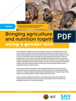 Bringing Agriculture and Nutrition Together Using A Gender Lens.