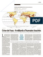 Crise de L'eau Le Monde 17 Aout 2023