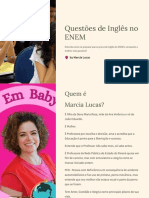 Questoes de Ingles No ENEM (4) - Marcia Lucas