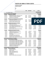 Presupuesto de Obra - Formato