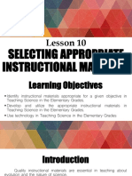 Lesson X Selecting Instructional Materials