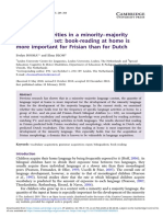 Language Activities in A Minoritymajority Language Context Bookreading at Home Is More Important For Frisian Than For Dutch