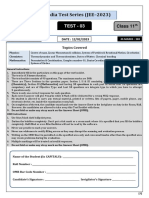 AITS Test-03 - Class 11th - (2023) - JEE - 12-02-2023 - Questions